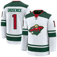 Minnesota Wild #1 Troy Grosenick Away Premium Green Jersey Minnesota Wild #1 Troy Grosenick Away Premium Green Jersey