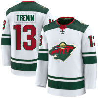 Youth Minnesota Wild #13 Yakov Trenin Away Premium Green Jersey