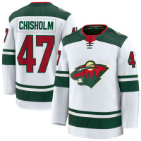 Youth Minnesota Wild #47 Declan Chisholm Away Premium Green Jersey