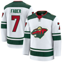 Minnesota Wild #7 Brock Faber Away Premium Green Jersey Minnesota Wild #7 Brock Faber Away Premium Green Jersey