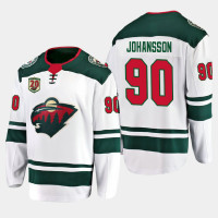 Minnesota Wild #90 Marcus Johansson 2020-21 20th Anniversary Away White Jersey