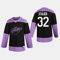 Wild Alex Stalock #32 Hockey Fights Cancer Practice Black Jersey Wild Alex Stalock #32 Hockey Fights Cancer Practice Black Jersey