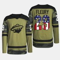 Minnesota Wild Military Appreciation Marc-Andre Fleury Camo Warm-Up Jersey