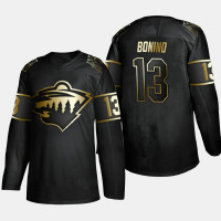 Men's Minnesota Wild Nick Bonino #13 Golden Edition Black Authentic Player Jersey