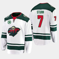 Men's Minnesota Wild Nico Sturm #7 White Away Breakaway Player Jersey Men's Minnesota Wild Nico Sturm #7 White Away Breakaway Player Jersey