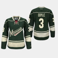 Women's Minnesota Wild #3 Charlie Coyle Alternate Premier Green Jersey