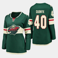 Women's Minnesota Wild #40 Devan Dubnyk Home Breakaway Player Green Jersey
