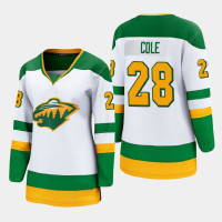 Women Minnesota Wild Ian Cole #28 2021 Special Edition White Jersey