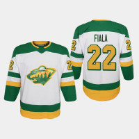 Youth Minnesota Wild Kevin Fiala #22 Reverse Retro Replica 2020-21 Jersey White