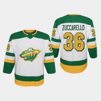 Youth Minnesota Wild Mats Zuccarello #36 Reverse Retro Replica 2020-21 Jersey White