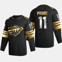 Men Minnesota Wild Zach Parise #11 2020-21 Golden Edition Limited Authentic Jersey - Black